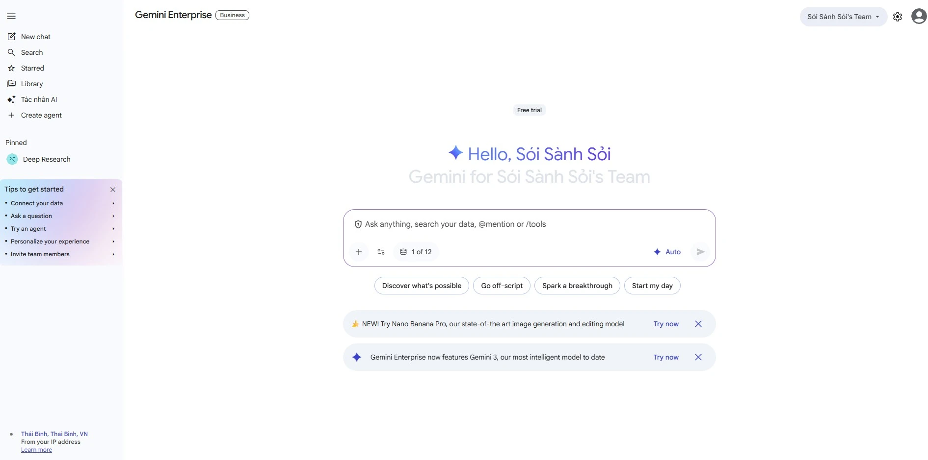 Cách tạo Gemini Enterprise miễn phí 30 ngày