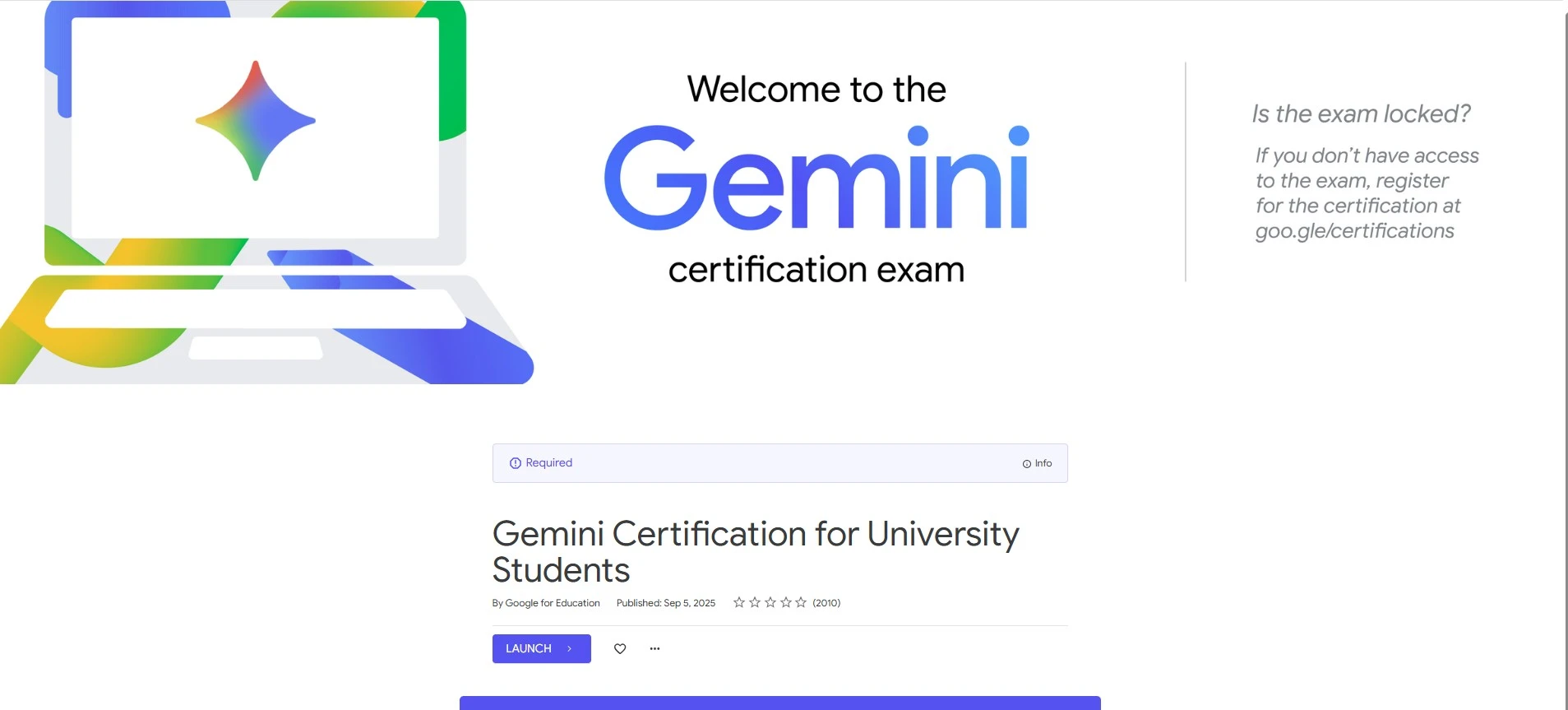 Chứng chỉ Gemini Google